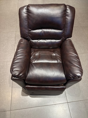 Kids brown leather - brown, recliner